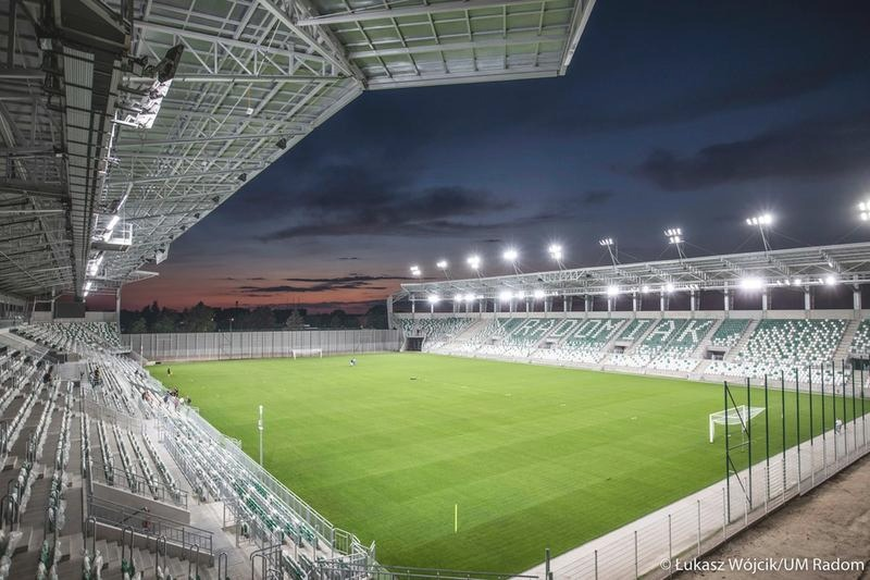 Stadion Radomiaka Radom – pojemność, sektory i układ trybun