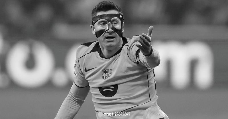 Lewandowski gra w masce